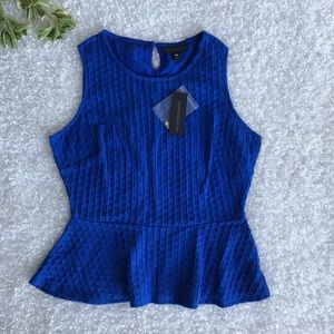 Worthington Santorini Blue Sleeveless Blouse